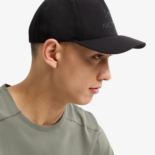 Original Șapcă Arcteryx Bird Word Trucker Curved Hat - black/graphite