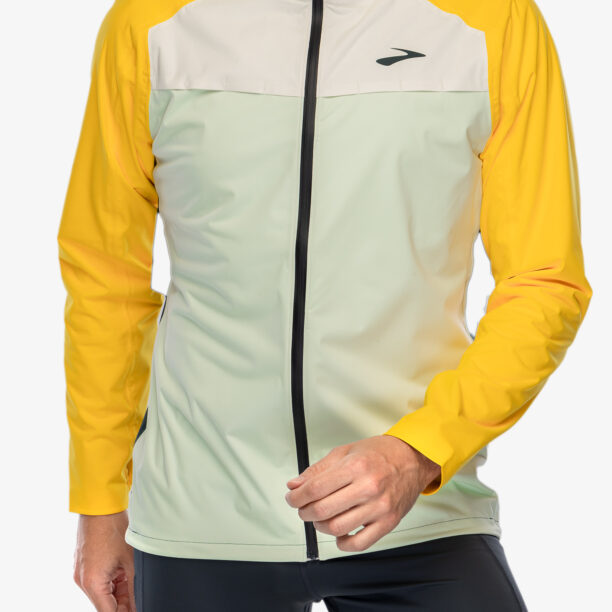 Scurta de ploaie Brooks High Point Waterproof Jacket - green/ecru/lemon