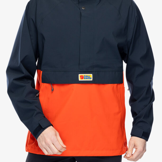 Scurta de ploaie Fjallraven Vardag Hydratic Anorak - dark navy/flame orange