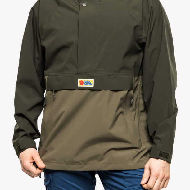 Scurta de ploaie Fjallraven Vardag Hydratic Anorak - deep forest/laurel green