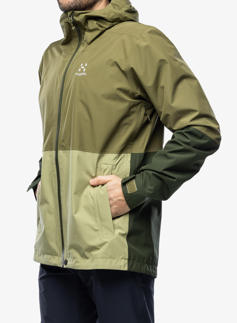 Cumpăra Scurta de ploaie Haglofs Finch Proof Jacket - olive green/seaweed green