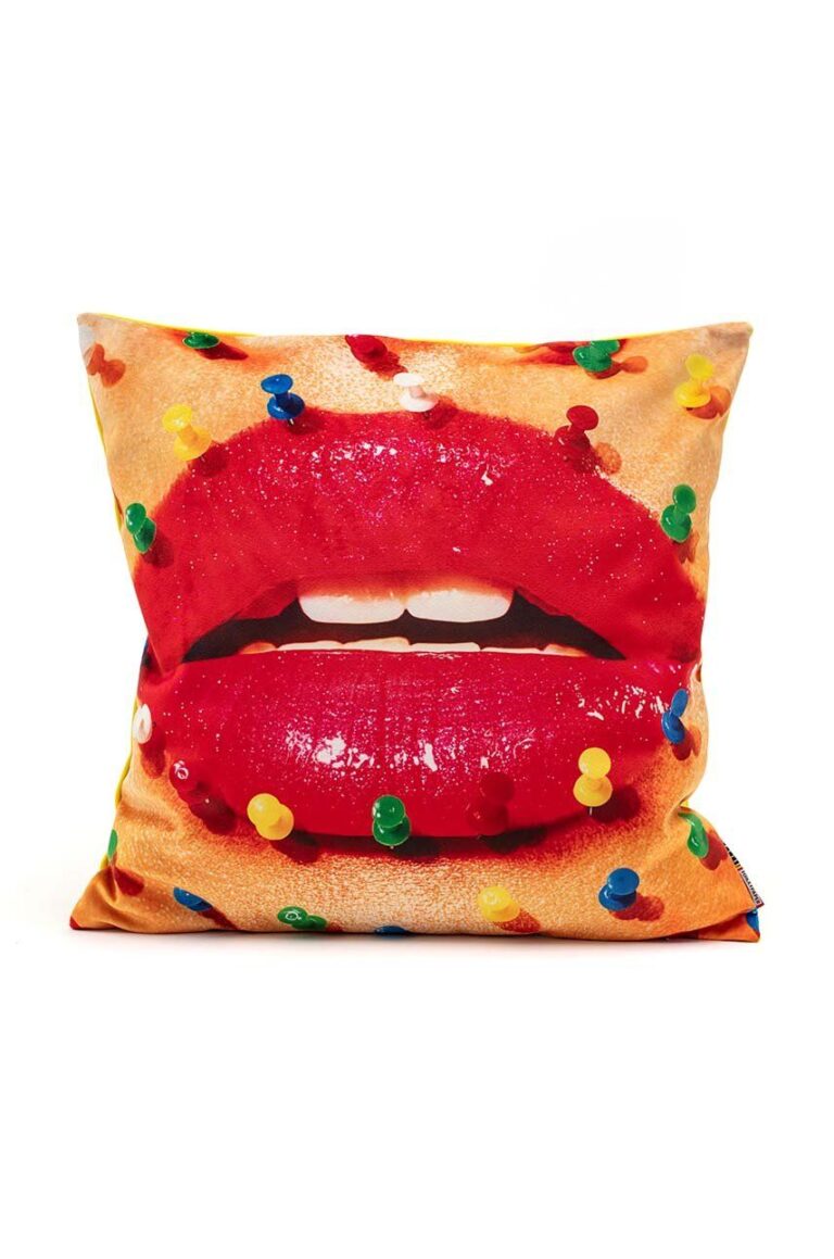 Seletti perna decorativa Cushion Mouth with Pins