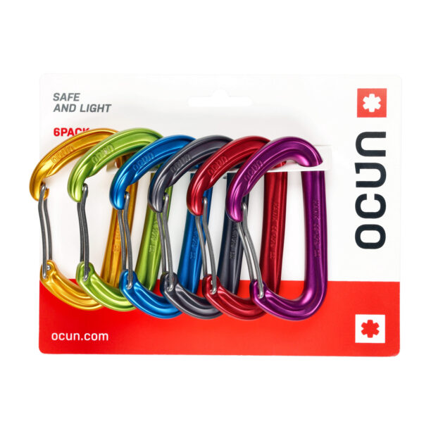 Set carabiniere Ocun Hawk Wire 6-pack - red/blue/green