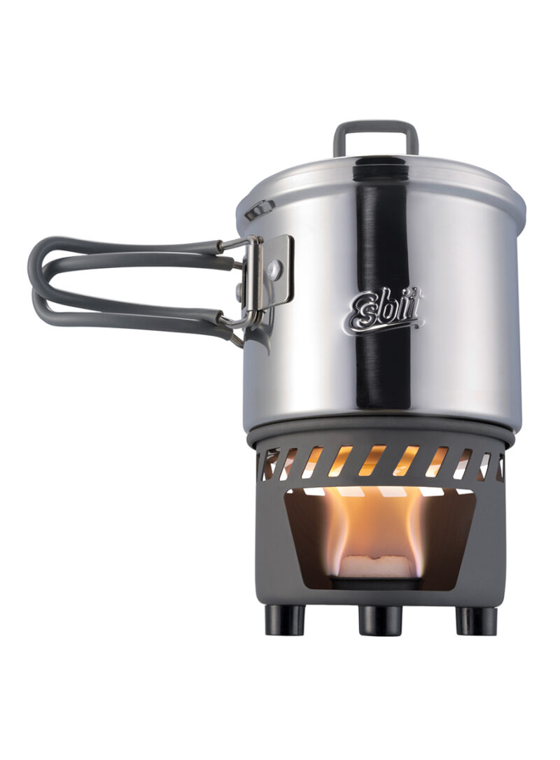 Set de gătit Esbit Solid Fuel Cookset 585 ml Stainless Steel