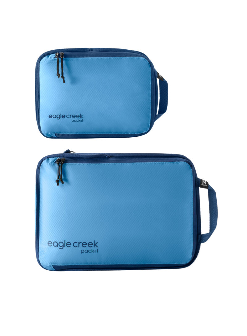 Set de organizare Eagle Creek Pack-It Isolate Compression Cube Set S/M - blue dawn