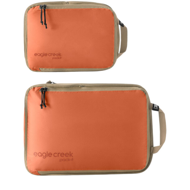 Set de organizare Eagle Creek Pack-It Isolate Compression Cube Set S/M - mandarin