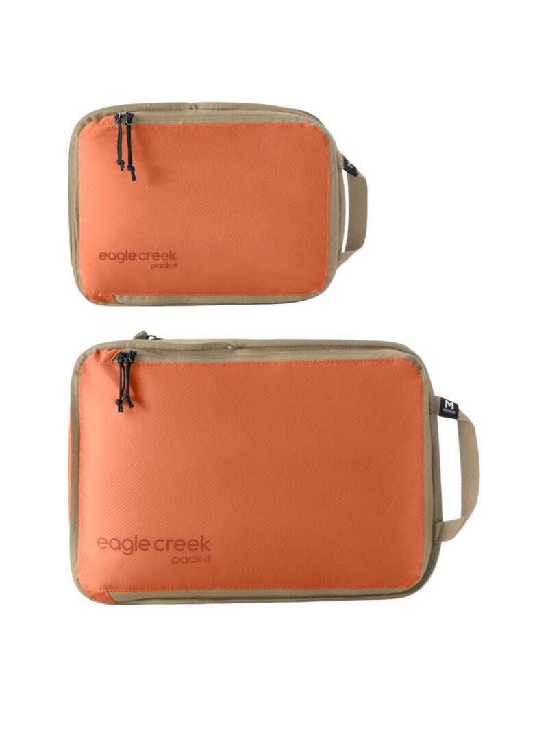 Set de organizare Eagle Creek Pack-It Isolate Compression Cube Set S/M - mandarin