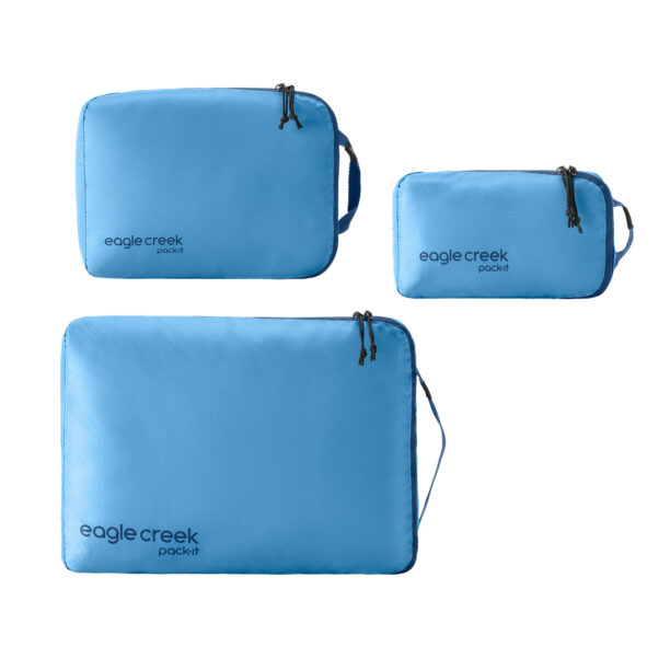 Set de organizare Eagle Creek Pack-It Isolate Cube Set XS/S/M - blue dawn