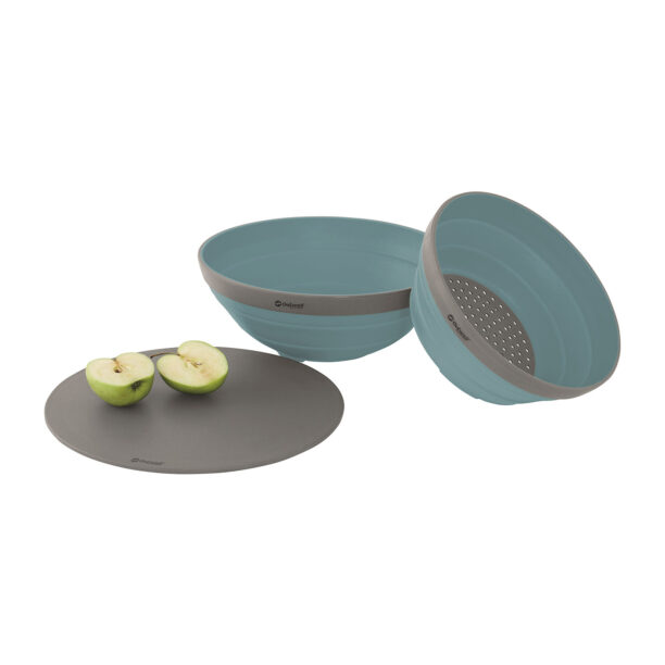 Preţ Set de vase de gătit Outwell Collaps Bowl & Colander Set - classic blue