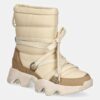 Sorel bocanci de piele KINETIC IMPACT NXT BOOT culoarea bej