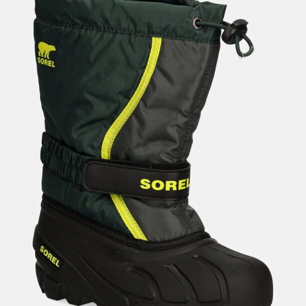 Sorel cizme de iarna copii CHILDRENS FLURRY BO culoarea negru