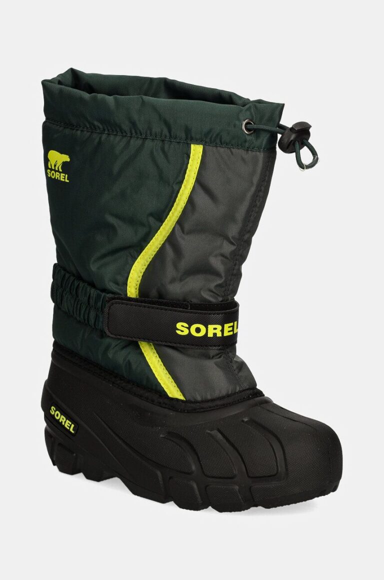 Sorel cizme de iarna copii CHILDRENS FLURRY BO culoarea negru