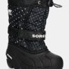 Sorel cizme de iarna copii CHILDRENS FLURRY BO culoarea negru