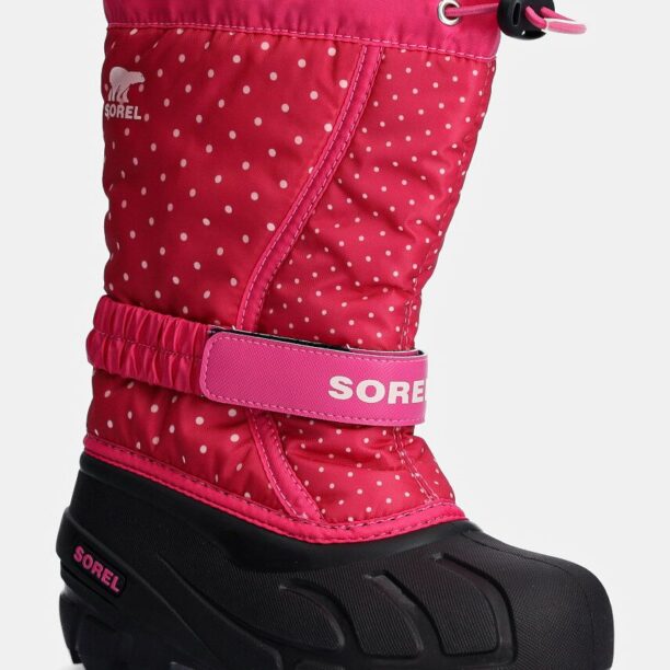 Sorel cizme de iarna copii CHILDRENS FLURRY BO culoarea roz