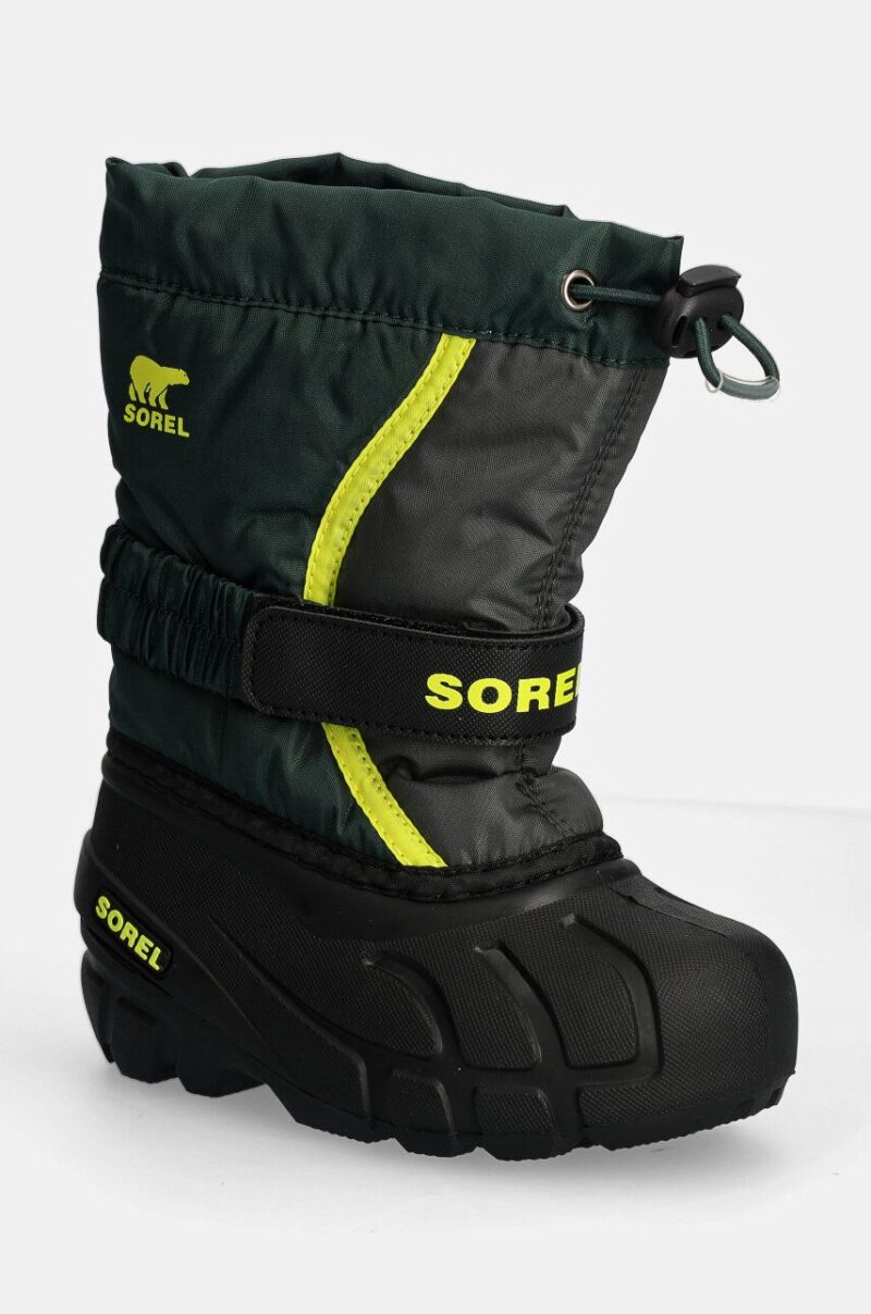 Sorel cizme de iarna copii CHILDRENS FLURRY BO culoarea verde