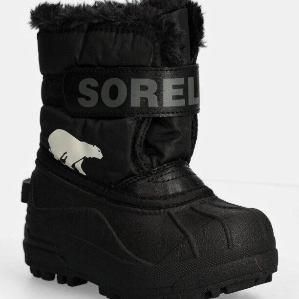 Sorel cizme de iarna copii TODDLER SNOW COMMAND culoarea negru