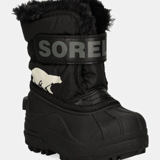 Sorel cizme de iarna copii TODDLER SNOW COMMAND culoarea negru