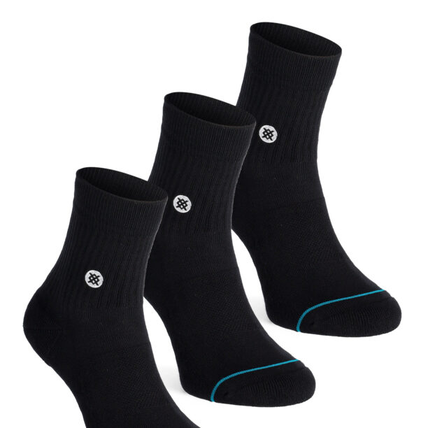 Șosete Stance Icon Quarter 3 Pack - black