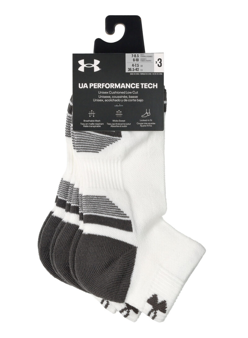 Șosete Under Armour UA Performance Tech 3-Pack Low Cut - white/white/jet gray preţ