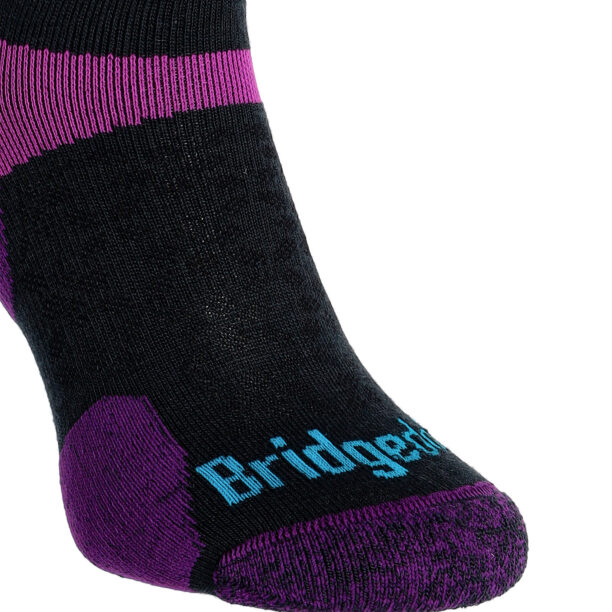 Preţ Șosete alergare Bridgedale Ultralight T2 Merino Sport Low - charcoal/purple