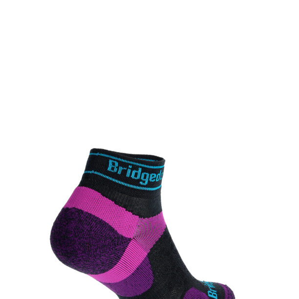 Original Șosete alergare Bridgedale Ultralight T2 Merino Sport Low - charcoal/purple