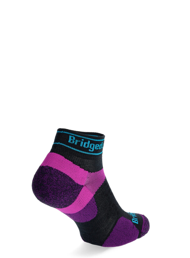 Original Șosete alergare Bridgedale Ultralight T2 Merino Sport Low - charcoal/purple