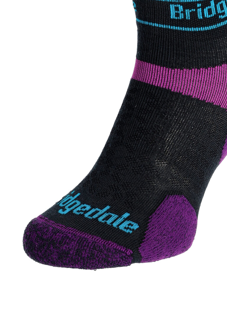 Șosete alergare Bridgedale Ultralight T2 Merino Sport Low - charcoal/purple - imagine 6