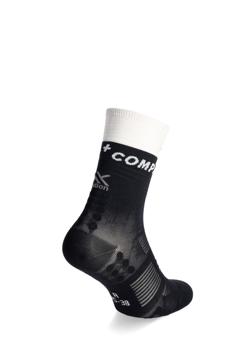 Șosete alergare Compressport Mid Compression Socks V2.0 - black/white preţ