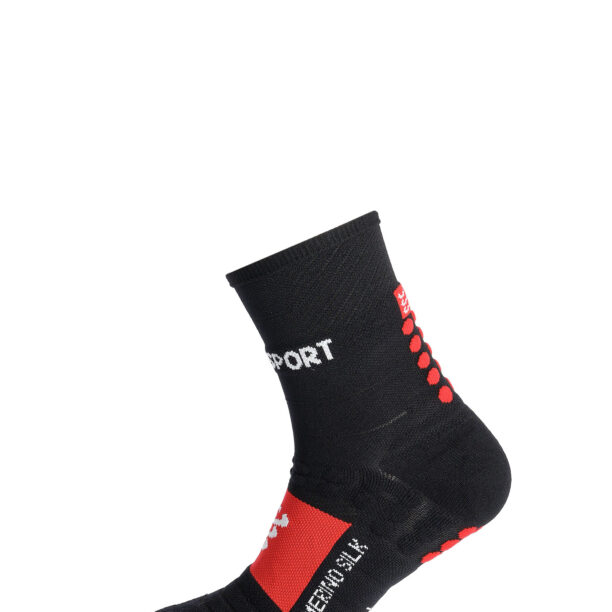 Cumpăra Șosete alergare Compressport Pro Racing Socks Winter Run - black/high risk red