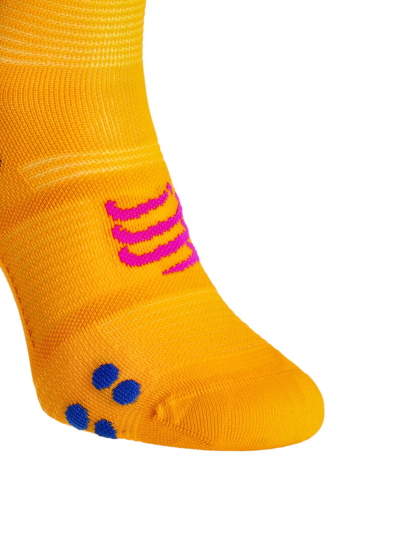 Preţ Șosete alergare Compressport Pro Racing Socks v4.0 Run High - saffron/dazz blue