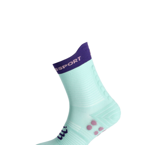 Cumpăra Șosete alergare Compressport Pro Racing Socks v4.0 Run High - shell blue/purple