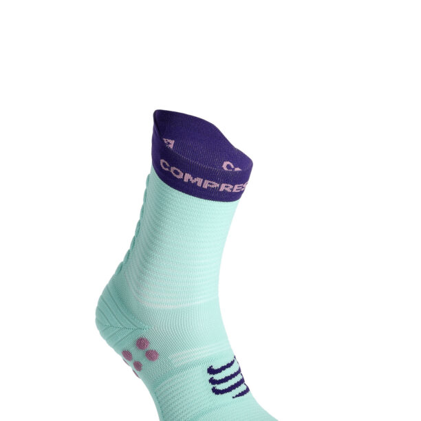 Șosete alergare Compressport Pro Racing Socks v4.0 Run High - shell blue/purple