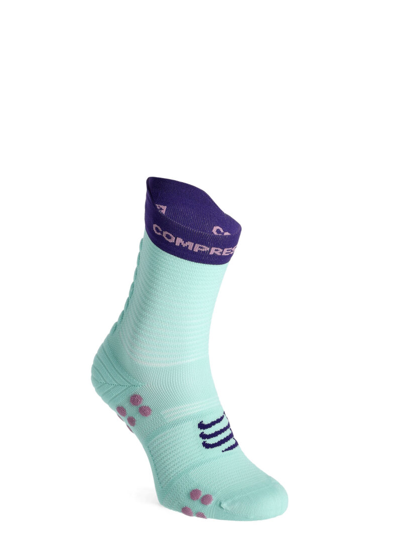 Șosete alergare Compressport Pro Racing Socks v4.0 Run High - shell blue/purple