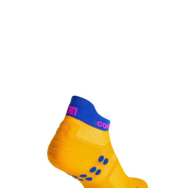 Șosete alergare Compressport Pro Racing Socks v4.0 Run Low - saffron/dazz blue preţ