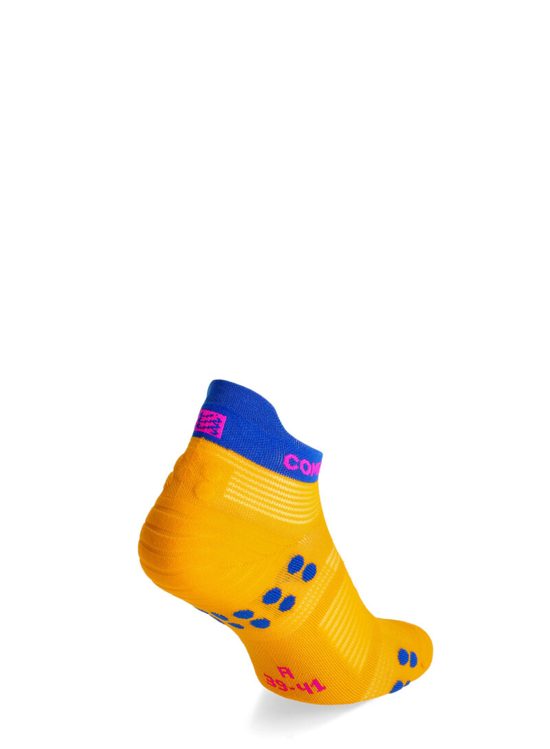 Șosete alergare Compressport Pro Racing Socks v4.0 Run Low - saffron/dazz blue preţ