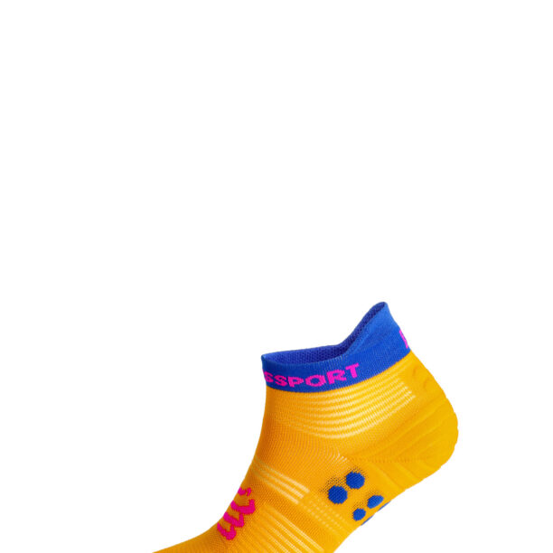 Cumpăra Șosete alergare Compressport Pro Racing Socks v4.0 Run Low - saffron/dazz blue