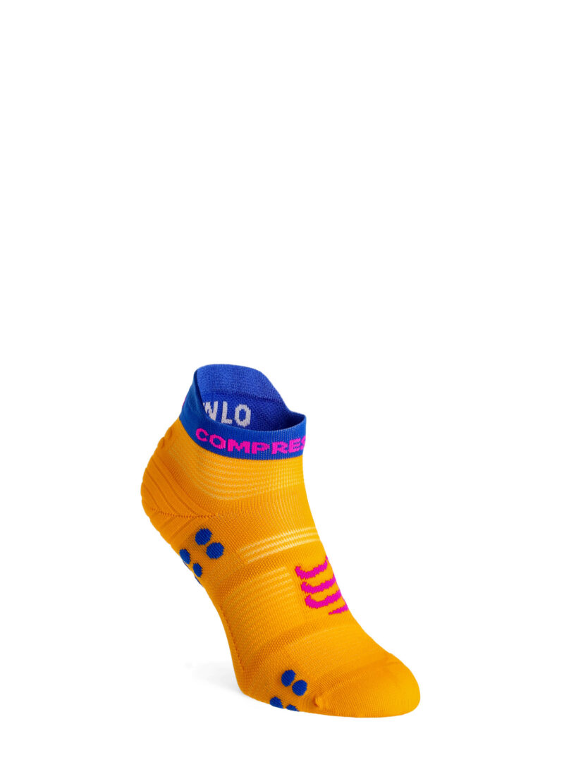 Șosete alergare Compressport Pro Racing Socks v4.0 Run Low - saffron/dazz blue