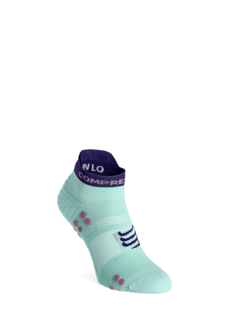 Șosete alergare Compressport Pro Racing Socks v4.0 Run Low - shell blue/purple