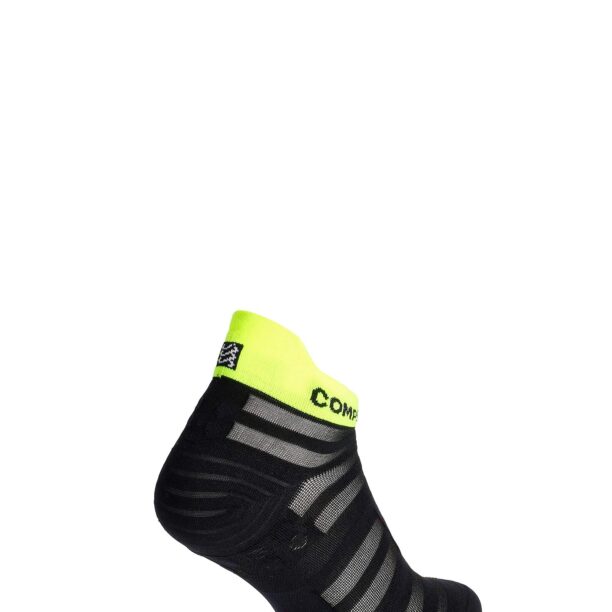 Preţ Șosete alergare Compressport Pro Racing Socks v4.0 Ultralight Run Low - black/safe yellow/neo pink