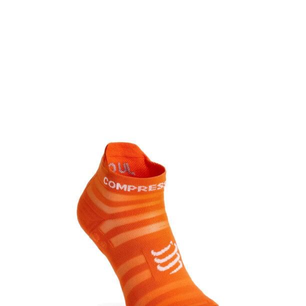 Șosete alergare Compressport Pro Racing Socks v4.0 Ultralight Run Low - fire/white