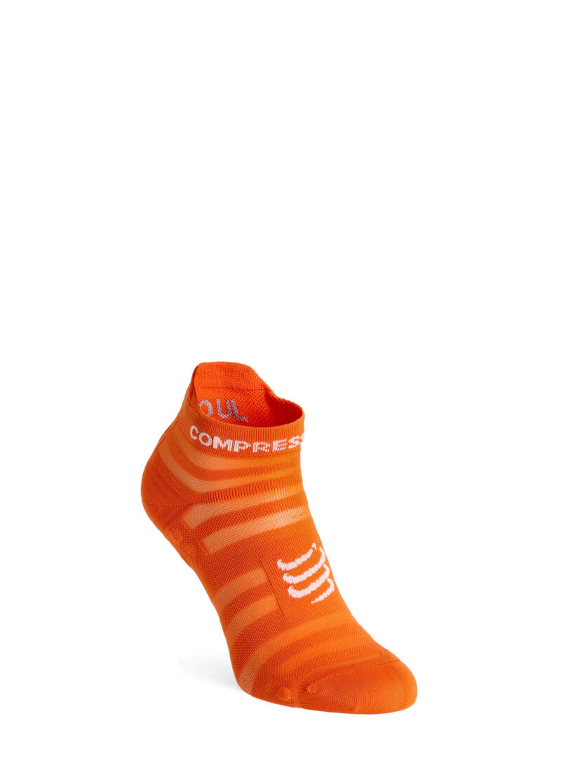 Șosete alergare Compressport Pro Racing Socks v4.0 Ultralight Run Low - fire/white