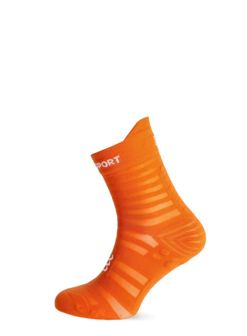 Cumpăra Șosete alergare Compressport Pro Racing v4.0 Ultralight Run High - fire/white