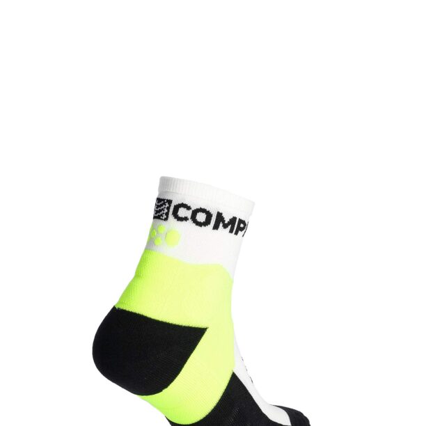 Șosete alergare Compressport Ultra Trail Socks v2.0 Low - white/safe yellow preţ