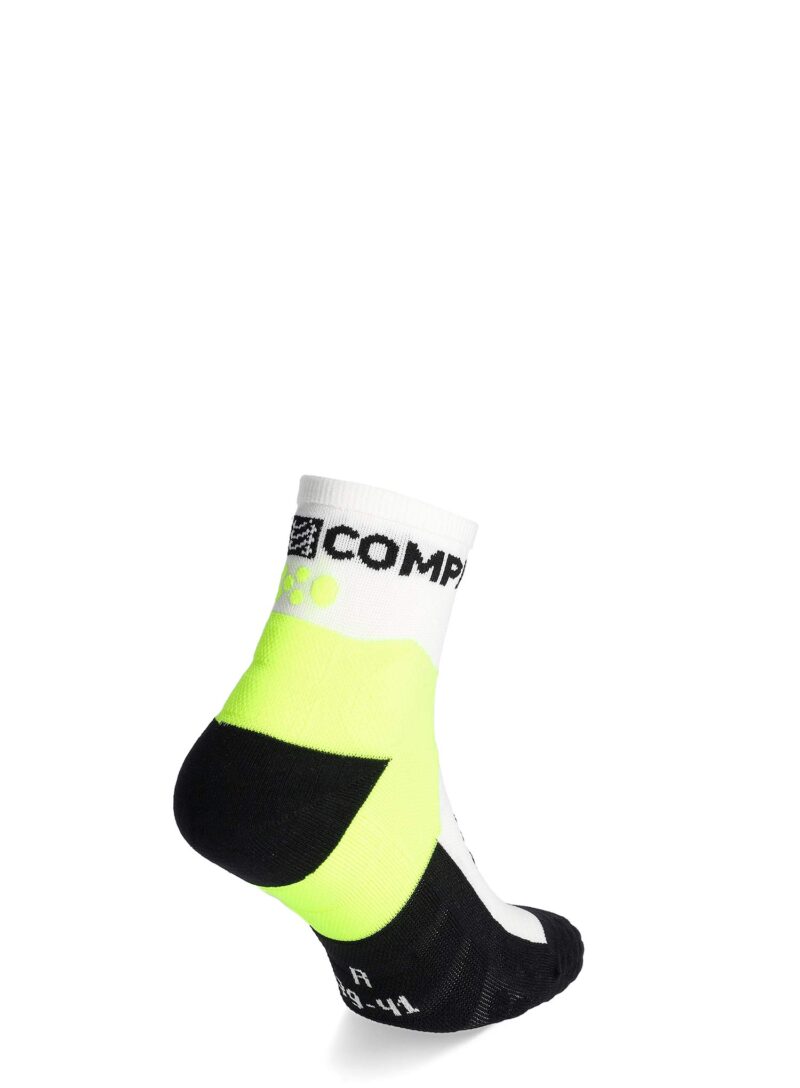 Șosete alergare Compressport Ultra Trail Socks v2.0 Low - white/safe yellow preţ