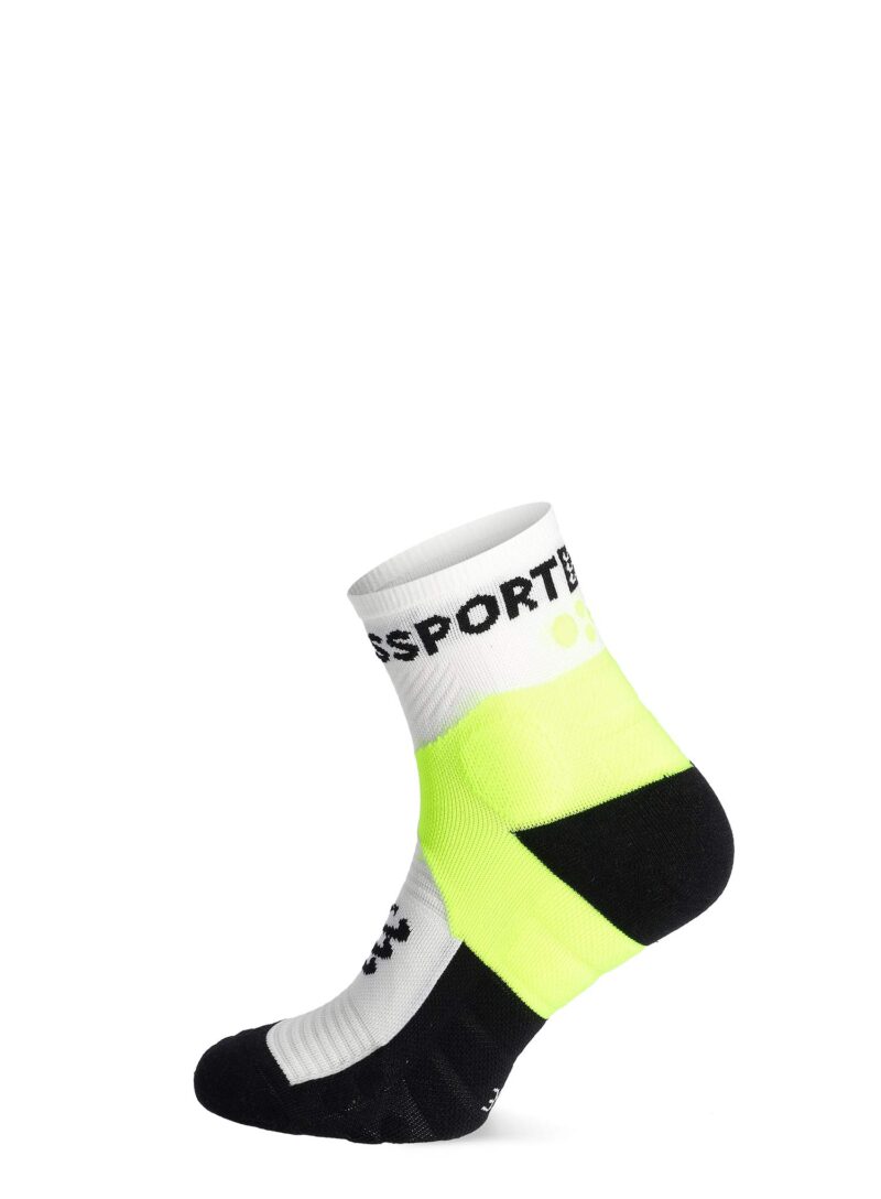 Cumpăra Șosete alergare Compressport Ultra Trail Socks v2.0 Low - white/safe yellow