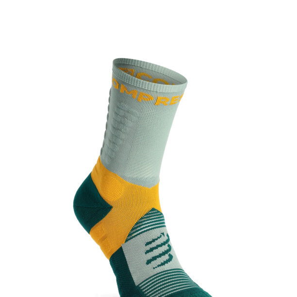 Șosete alergare Compressport Ultra Trail Socks v2.0 - slate grey/saffron