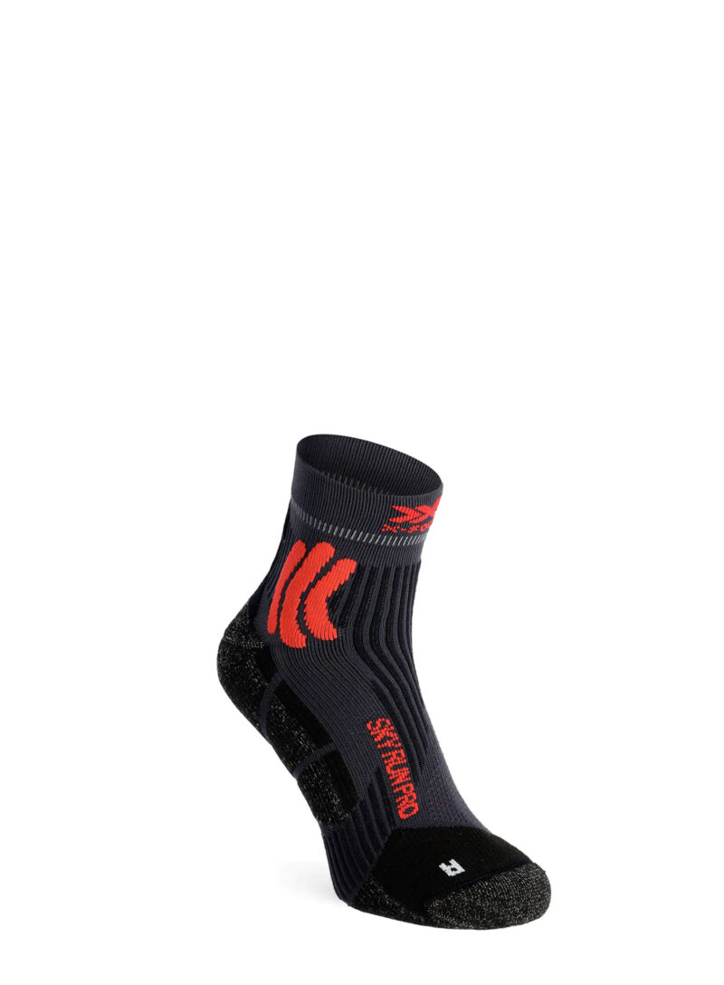 Șosete alergare X-Socks Sky Run Pro 4.0 - anthracite/dragonfly red