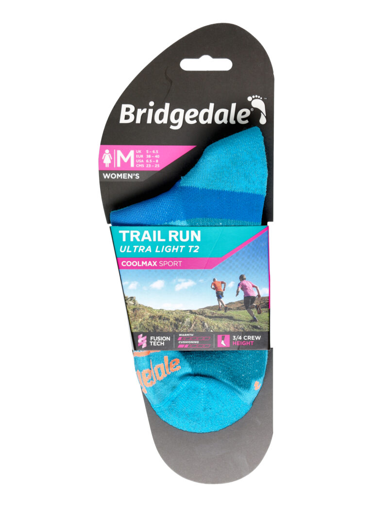 Sosete alergare femei Bridgedale Ultralight T2 Coolmax Sport Low - blue - imagine 6