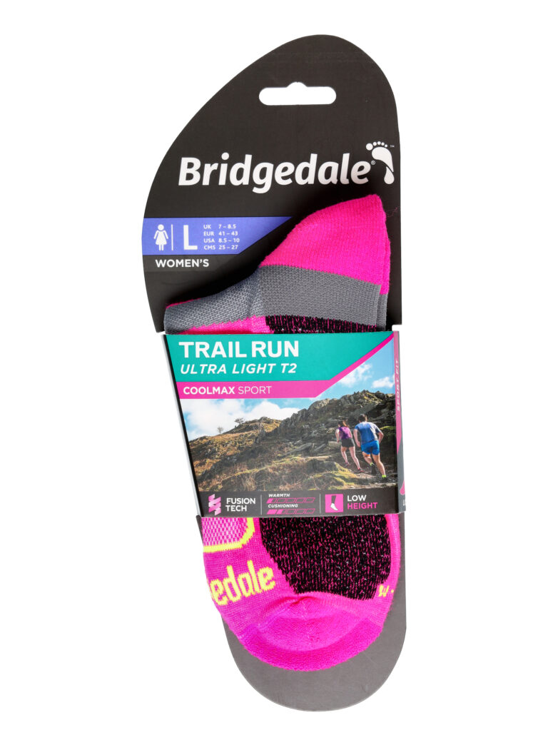 Sosete alergare femei Bridgedale Ultralight T2 Coolmax Sport Low - pink - imagine 6