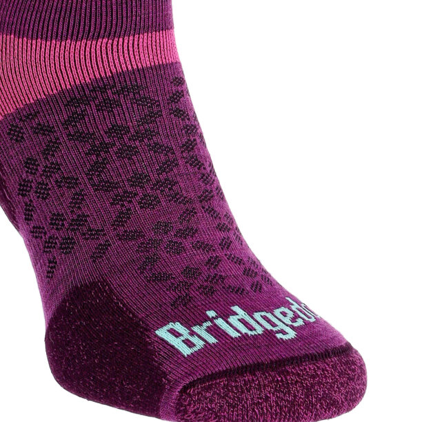 Original Sosete alergare femei Bridgedale Ultralight T2 Merino Sport Low - damson